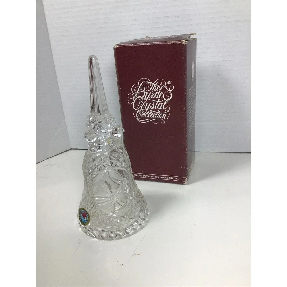 Vintage The Byrdes Collection Hofbauer Bleikristall Bell Bird 24% Leaded Crystal